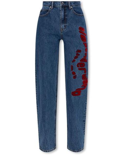 Alexander Wang Jeans With Logo, - Blue