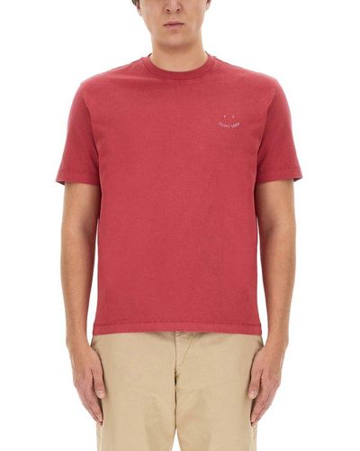 PS by Paul Smith T Shirt With Logoa Logo Embroidered Crewneck T-shirt