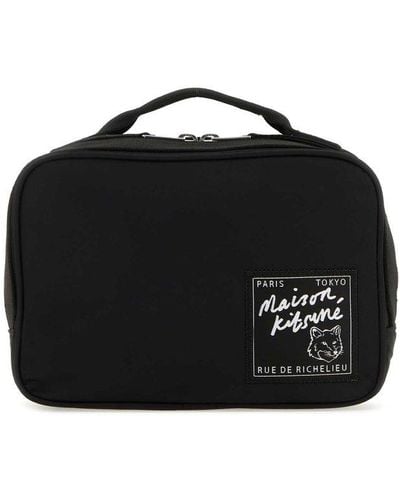 Maison Kitsuné Logo Patch Traveler Bumbag - Black