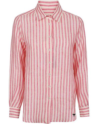 Weekend by Maxmara Classic-cut Striped Shirt - Pink