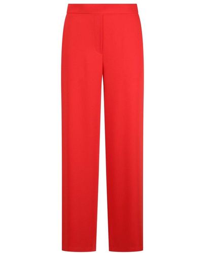 P.A.R.O.S.H. Mid-waist Wide-leg Trousers - Red