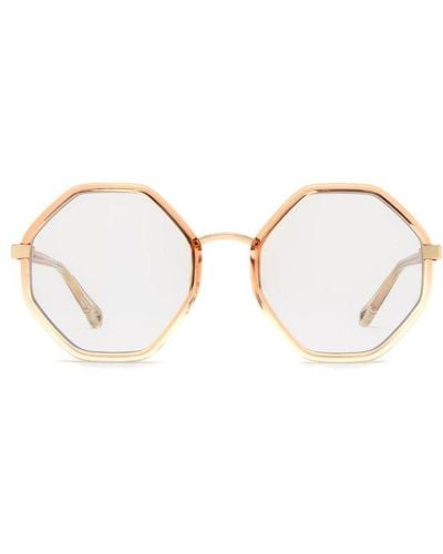 Chloé Octagonal-frame Sunglasses - Natural