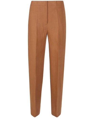 Eleventy Pleated Tailored Trousers - Brown