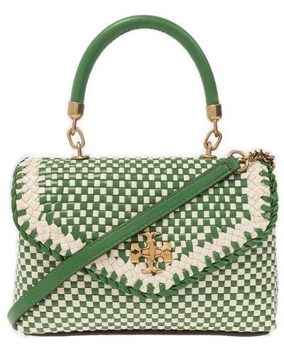 Tory Burch Kira Woven Mini Top Handle Bag - Green