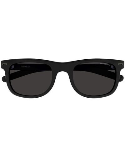 Montblanc Rectangular Frame Sunglasses - Black