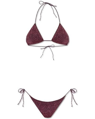 Oséree Lumière Lurex Bikini Set - Purple