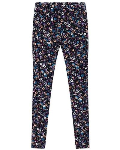 Off-White c/o Virgil Abloh All-over Floral Printed Skinny Cut Trousers - Blue