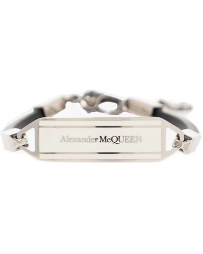 Alexander McQueen Bracelet With Logo - Metallic