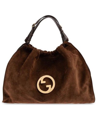 Gucci 'blondie Large' Shoulder Bag, - Brown