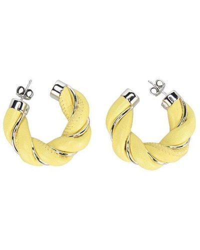 Bottega Veneta Twist Hoop Earrings - Metallic