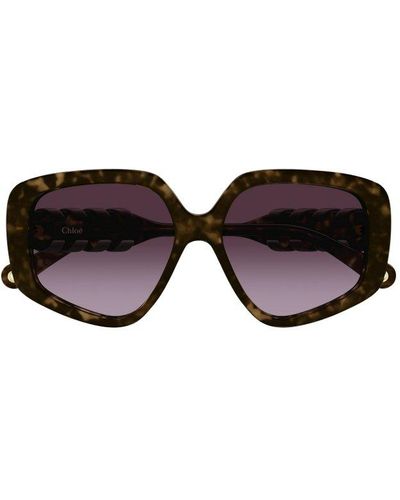 Chloé Squared Frame Sunglasses - Black