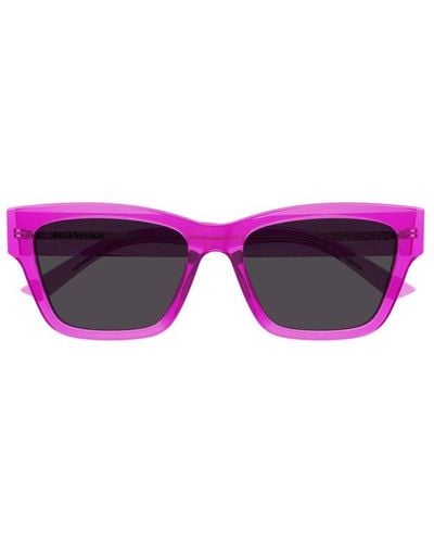 Balenciaga Rectangular Frame Sunglasses - Purple