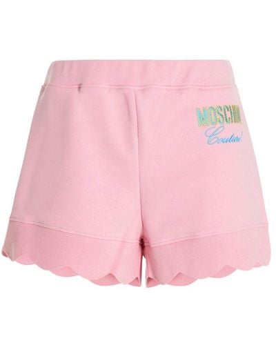 Moschino Scalloped Hemline Shorts - Pink