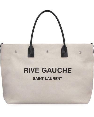 Saint Laurent Canvas Tote Bag - Natural