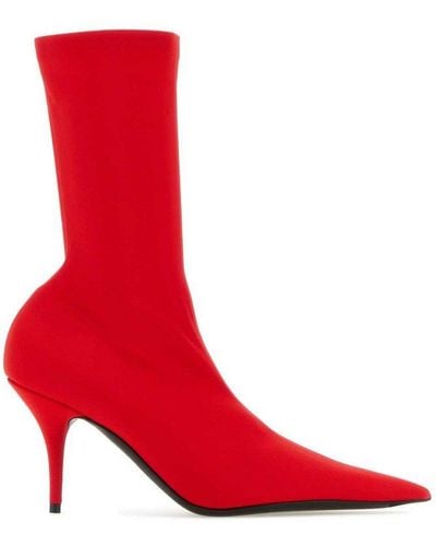 Balenciaga Knife Slip-on Boots - Red