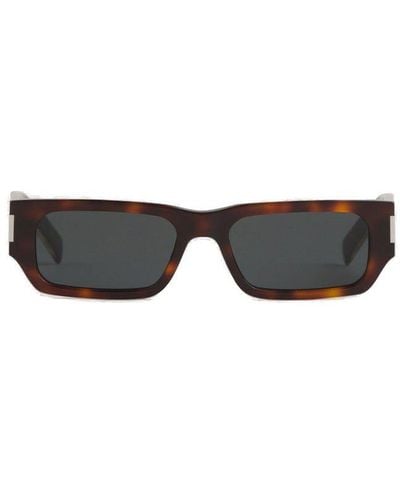 Saint Laurent Rectangular Frame Sunglasses - Grey