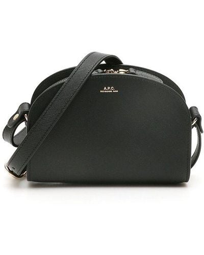 A.P.C. Demi Lune Mini Crossbody Bag - Black