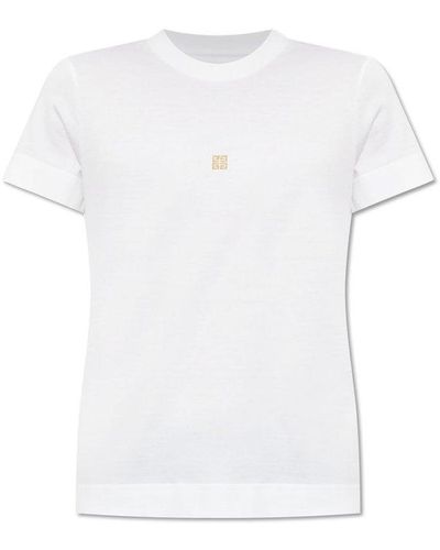 Givenchy 4g Embroidered Crewneck T-shirt - White