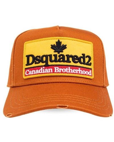 DSquared² Logo Patch Baseball Cap - Orange
