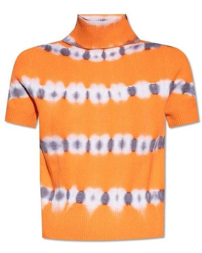 DIESEL M-tinos Roll-neck Knitted Top - Orange