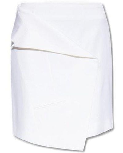 Alexander McQueen Wool Skirt - White