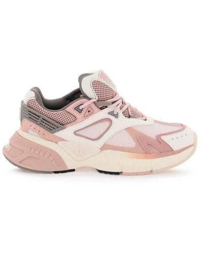 Amiri Mesh And Leather Ma Sneakers - Pink