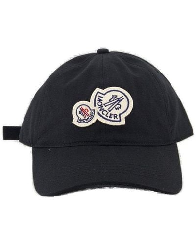 Moncler Double Logo Patch Baseball Hat - Blue