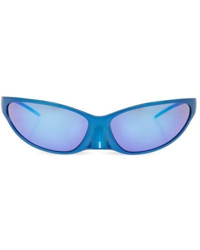 Balenciaga Wrap-around Sunglasses - Blue