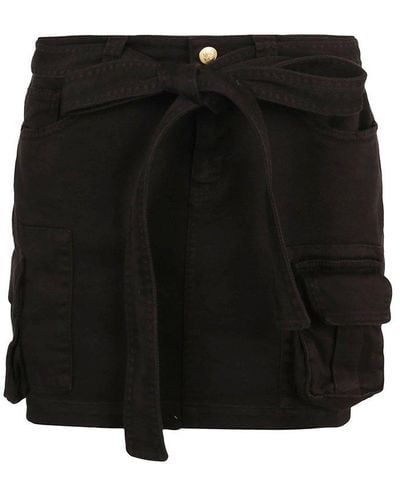Blumarine Belted Cargo Mini Skirt - Black