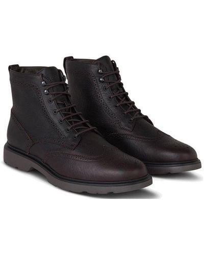 Hogan H393 Ankle Lace-up Boots - Black
