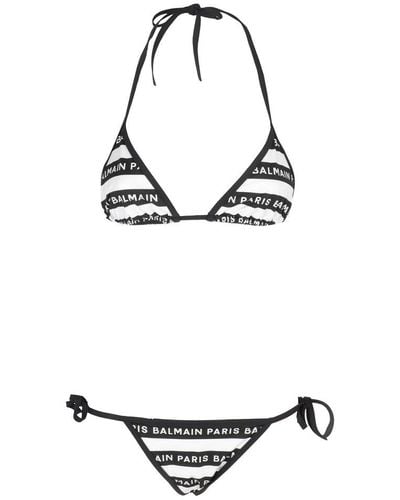Balmain Triangle Bikini - Black