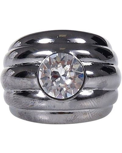 AMINA MUADDI Embellished Jahleel Ring - Gray