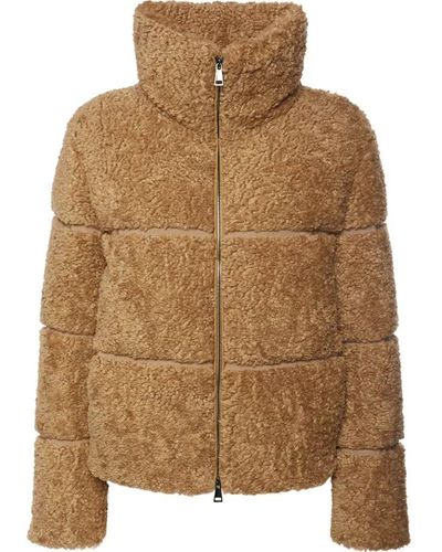 Moncler 'segura' Faux Fur Jacket - Brown