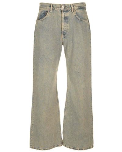 Acne Studios Mid-waisted Wide-leg Jeans - Grey