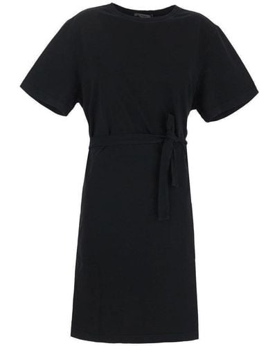 Barena Belted Waist Shirt Dress - Black
