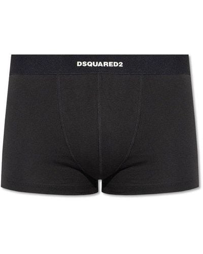 DSquared² Logo Waistband Stretch Boxers - Black