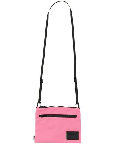 MSGM Flat Bag With Logo - Pink