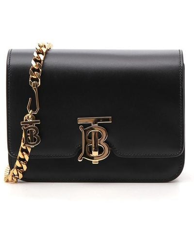 Burberry Tb Chain Detail Belt Bag - Black