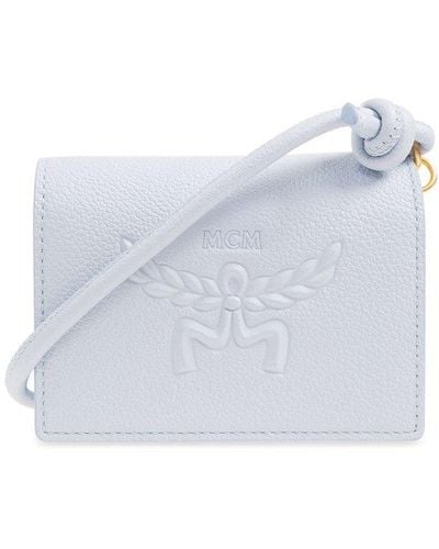 MCM Strapped Wallet, - White