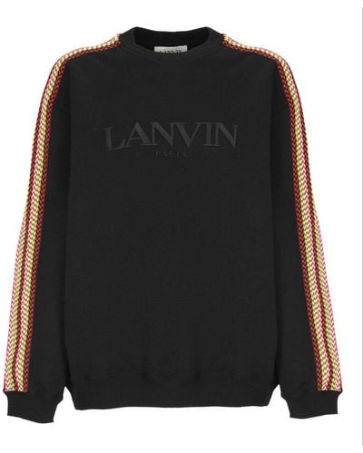 Lanvin Curb Lace Embellished Crewneck Sweatshirt - Black