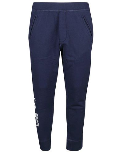 DSquared² Icon Logo Print Track Trousers - Blue