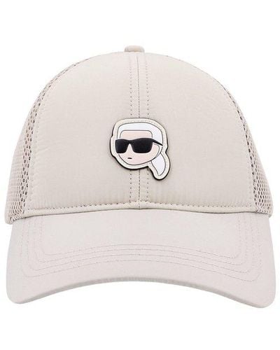 Karl Lagerfeld Ikonik Karl Curved Peak Baseball Cap - White