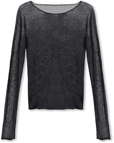 Saint Laurent T-shirt With Long Sleeves, - Black
