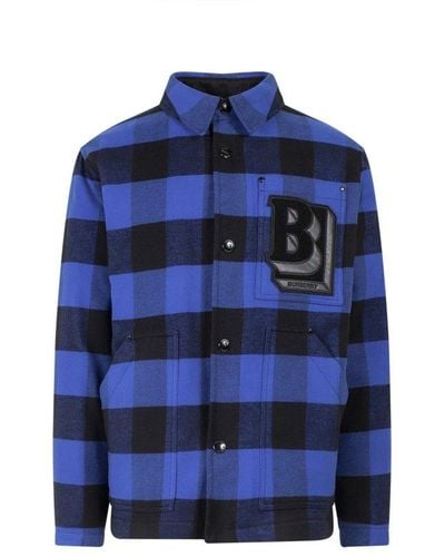 Burberry Hexwood Check Shirt - Blue