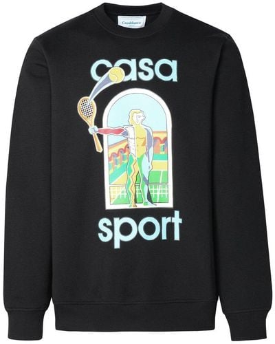 Casablancabrand Case Sport Graphic Printed Sweatshirt - Black