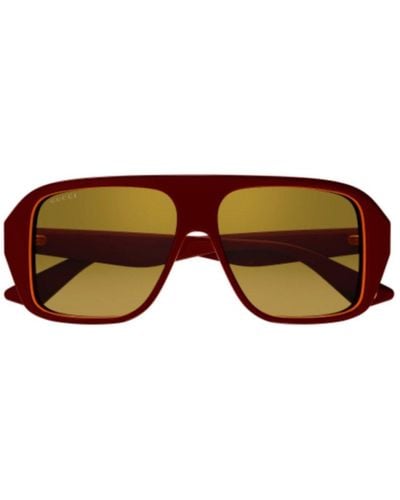 Gucci Aviator Frame Sunglasses - Brown