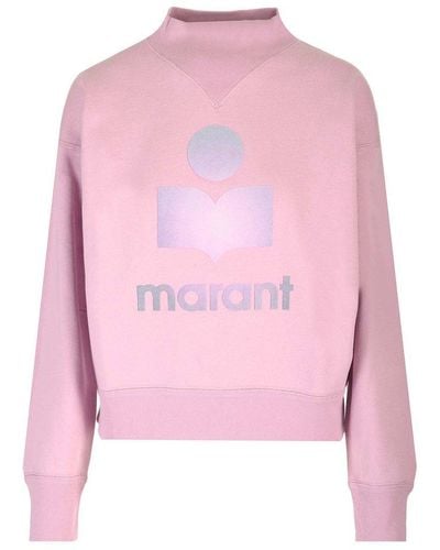 Isabel Marant Moby Cropped Sweatshirt - Pink