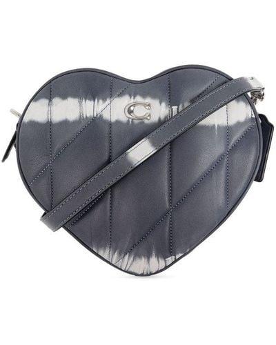COACH Tie-dyed Heart Shaped Shoulder Bag - Grey