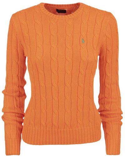 Polo Ralph Lauren Slim-fit Cable Knit - Orange