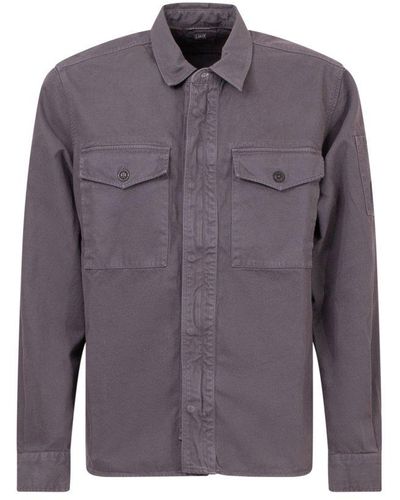 C.P. Company Zip-up Long-sleeved Shirt - Gray